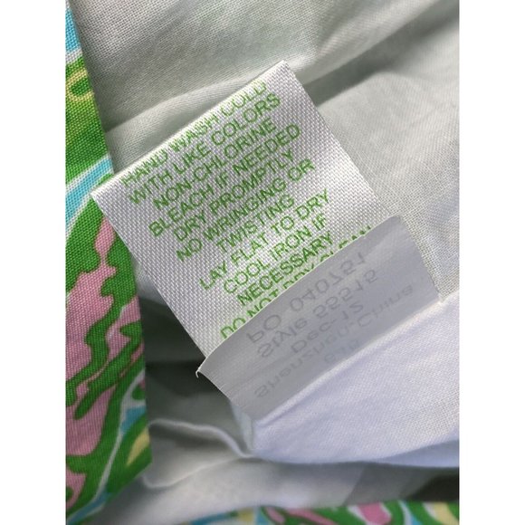 Lilly Pulitzer Size 00 Mini Dress Shorly Blue Green Chomp Alligator Shift Beaded - Picture 6 of 6